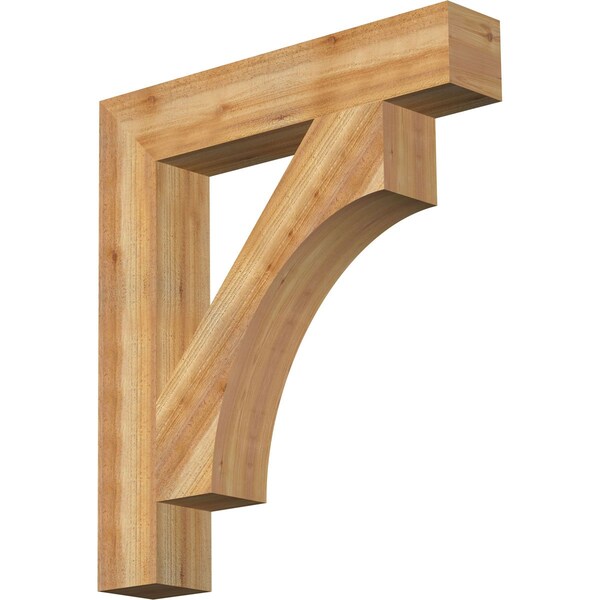 Ekena Millwork Westlake Block Rough Sawn Bracket, Western Red Cedar, 6"W x 34"D x 38"H BKT06X34X38WTL05RWR - main